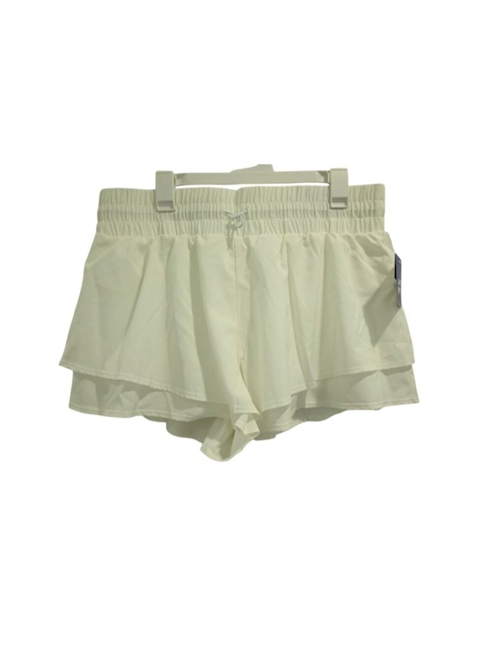 NWT JoyLab Skort Tiered Ruffle Athletic Tennis Skirt Sz L White Activewear